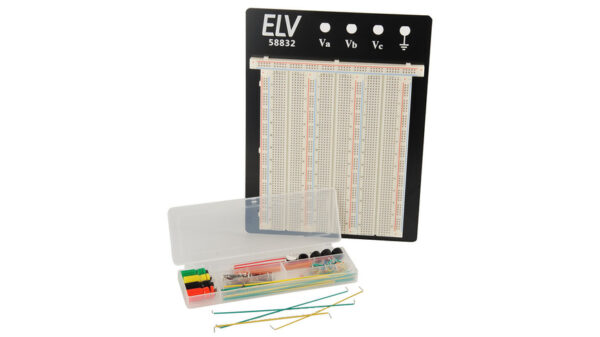 ELV Steckplatine/Breadboard 106 J, 2390 Kontakte, inkl. 140-teiligem Drahtbrücken-Set