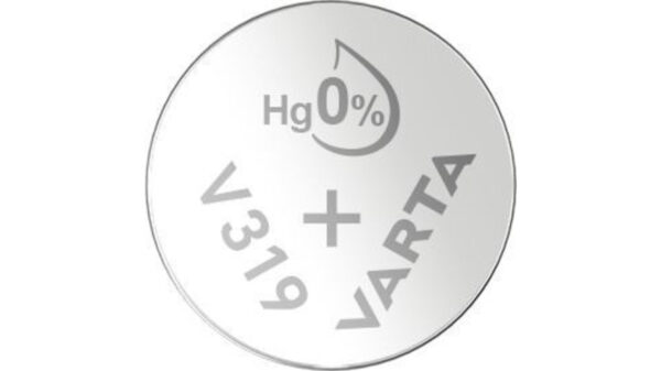 VARTA Silberoxid-Knopfzelle V319/SR64, 1,55 V, 21 mAh