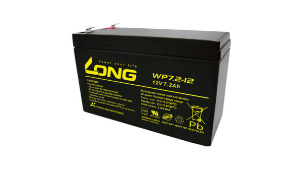 Kung Long VdS-Blei-AGM-Akku WP7,2-12-M/6,3, 12V, 7,2 Ah