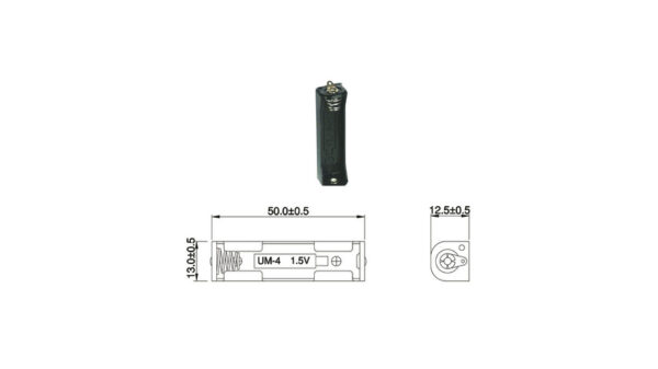 Batteriehalter für 1 x Micro-Batterie mit Lötanschluss