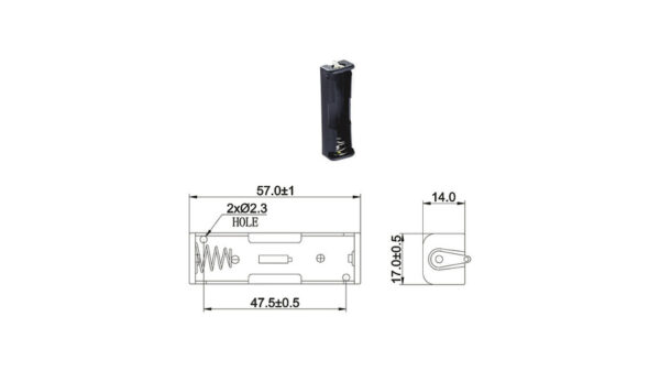 Batteriehalter für 1 x Mignon Batterie mit Lötanschluss