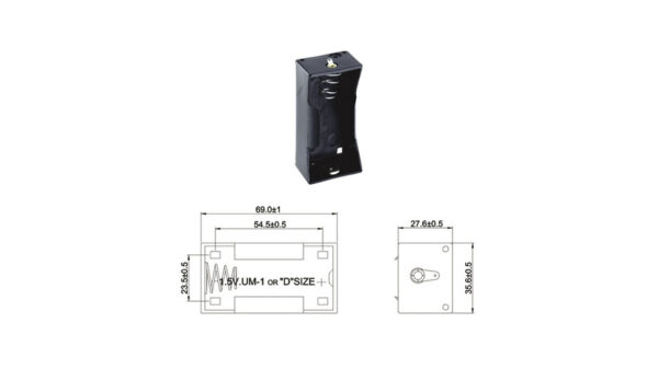 Batteriehalter für 1 x Mono Batterie mit Lötanschluss