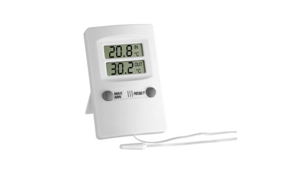 TFA Elektronisches Minima-Maxima-Thermometer, weiß