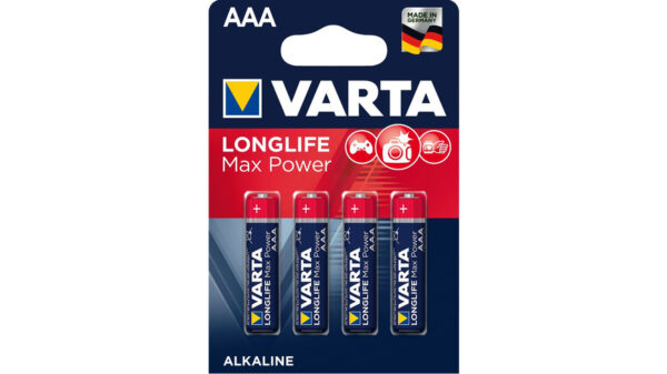 Varta Longlife Power Max, Alkaline Batterie Micro AAA, 4er-Pack