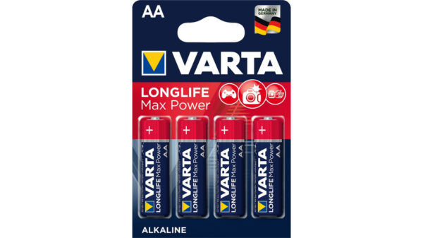 Varta Longlife Power Max, Alkaline Batterie Mignon AA, 4er-Pack