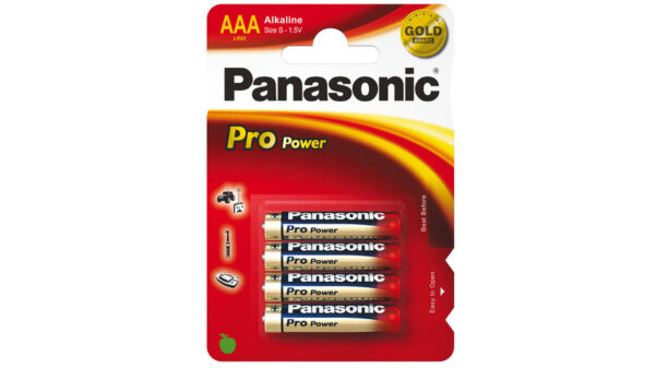 Panasonic Pro Power Alkaline Batterie Micro AAA, 4er-Pack