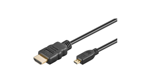 goobay HDMI-Kabel (High Speed), HDMI-Stecker (Typ A) auf Micro-HDMI-Stecker (Typ D), 3 m