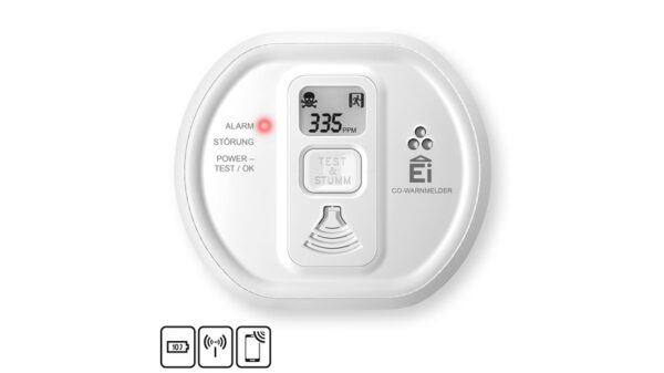 Ei Electronics Kohlenmonoxidmelder Ei208iDW mit Display, optional funkvernetzbar, AudioLINK-Funktion