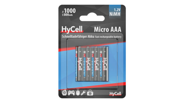 Hycell NiMH-Akku Micro AAA, Typ 1000, 4er-Blister