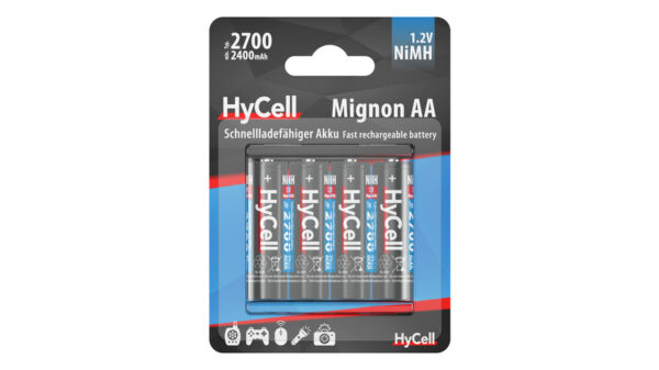 Hycell NiMH-Akku Mignon AA, Typ 2700, 4er-Blister