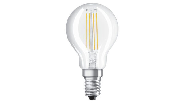 OSRAM LED RETRO Glass Bulb 5-W-Filament-LED-Tropfenlampe, E14, klar, dimmbar