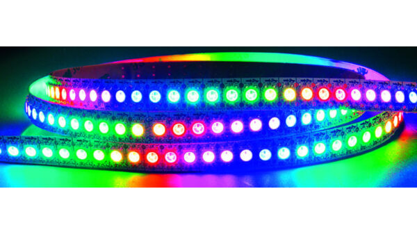 Diamex 2-m-LED-Streifen mit WS2812-kompatiblen-LEDs, 144 LEDs/m, schwarze Platine