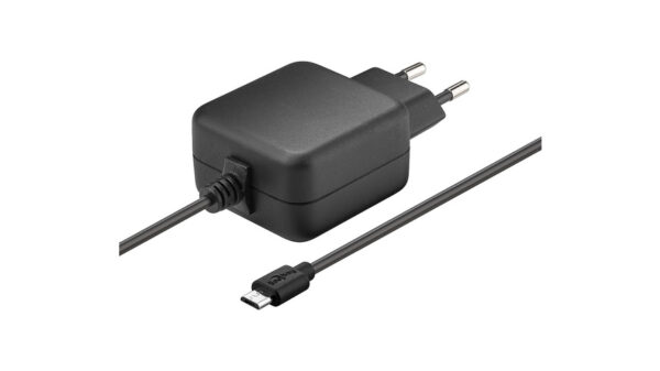 goobay Micro-USB-Netzteil (5 V/3 A) für Raspberry Pi 1, 2, 3 (Raspberry Pi 4 mit Typ-C-Adapter)