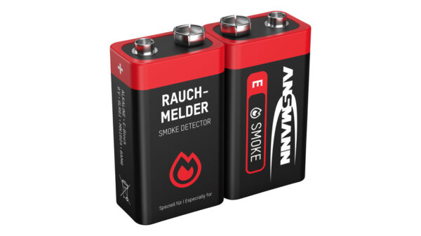 Ansmann Alkaline Batterie 9-V-Block für Rauchmelder