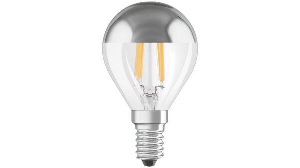 OSRAM LED FILAMENT MIRROR 4-W-LED-Tropfenlampe E14 mit Spiegelkopf, warmweiß