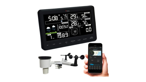 Ventus WLAN-Wetterstation W830, inkl. Solar-Funk-Kombisensor (868 MHz), 17,4-cm-LC-Display (6,85")