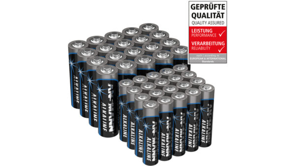 Ansmann Alkaline Batterie Vorratspack, 20x Mignon AA, 20x Micro AAA