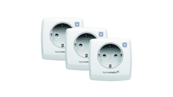 Homematic IP Smart Home 3er-Set Schalt-Mess-Steckdose, HmIP-PSM-2