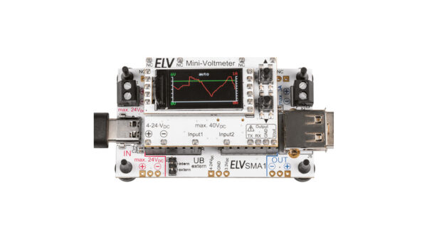 ELV Bausatz-Set aus Mini-Voltmeter MVM1 und Strommessadapter SMA1