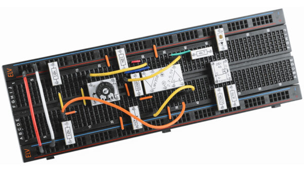 ELV Steckplatine/Breadboard mit 830 Kontakten, schwarze ELV-Version