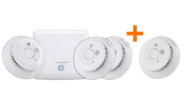 Homematic IP Smart Home Starter Set Rauchwarnmelder PLUS mit Access Point und 4x Rauchwarnmelder