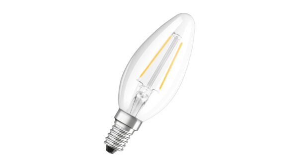 OSRAM 2,8-W-LED-Kerzenlampe, E14, 250 lm, warmweiß, klar, dimmbar