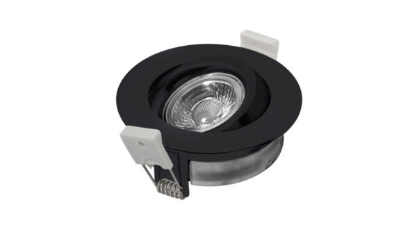 HEITRONIC 7-W-LED-Einbaustrahler DL6809, dimmbar, schwenk- und drehbar, IP44, schwarz