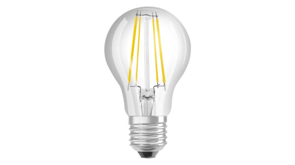 OSRAM Hocheffiziente 2,5-W-Filament-LED-Lampe A40, E27, 470 lm, warmweiß, 3000 K, 213 lm/W, EEK A