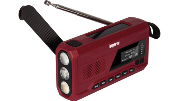 Imperial Kurbelradio OR2, UKW/DAB+, Solar-Panel, Handkurbel, Akkubetrieb, LED-Leuchte, Bluetooth