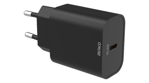 Deltaco USB-C-Schnell-Ladegerät USBC-AC143, 20 W mit Power Delivery