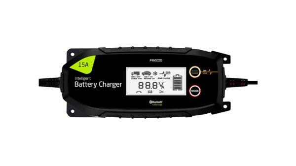 ProUser Kfz-Batterieladegerät IBC15000B, 12/24 V, max. 15 A, Bluetooth-Funktion, IP65