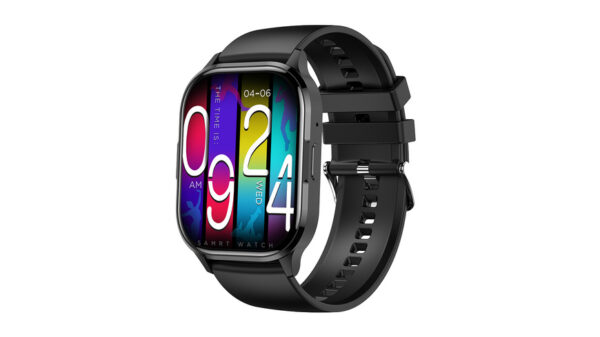 FontaFit AMOLED-Smartwatch Mento, schwarz, 5,1-cm-Display, SPO2, BT 5.3, Splitscreen-Funktion, IP67