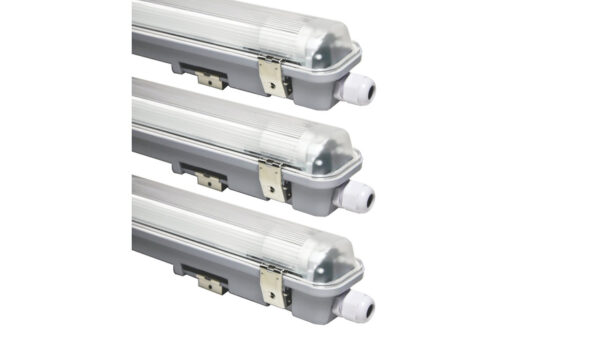 Blulaxa 3er-Set 24-W-LED-Feuchtraumwannenleuchte HumiLED vari, 2520 lm, 4000 K, IP65, 150 cm