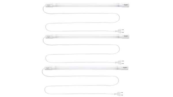 LEDVANCE 3er-Set 19-W-LED-Leuchte TubeKit 1200, 3000 K, 1,8-m-Zuleitung und An-/Aus-Schalter, 120 cm