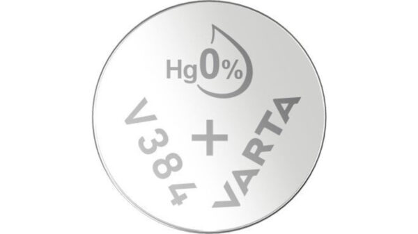 VARTA Silberoxid-Knopfzelle V384/SR41, 1,55 V, 37 mAh